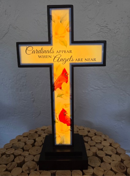 Cardinals Appear Lighted Cross 