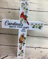 Cardinals Appear Solar Cross Stake 