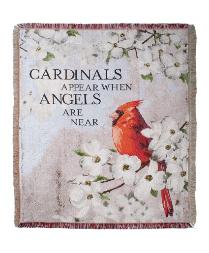 Cardinals Appear Tapestry Throw