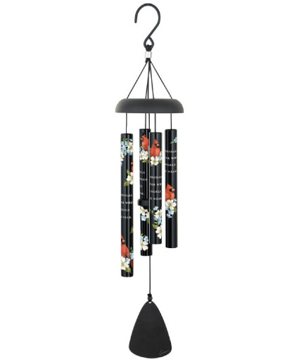 Cardinals appear when Angel near 21'' Windchime