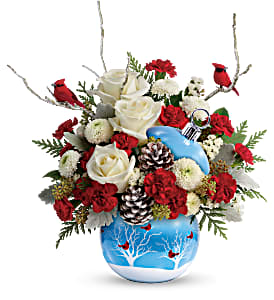 Cardinals in the Snow Winter arrangement