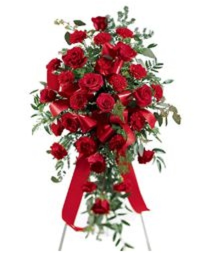 Care and Compassion Standing Spray  Some flowers maybe substitutions in flowers
