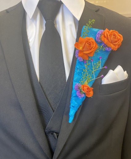 Caribbean Nights  Lapel Boutonniere 