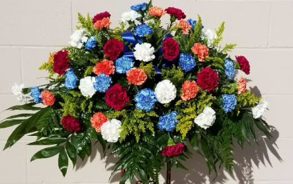 Carnation Casket Spray Choose Your Own Colors