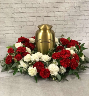 Carnation Cremation Wreath 