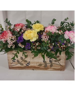 Carnation Flower Box  Wooden Box 