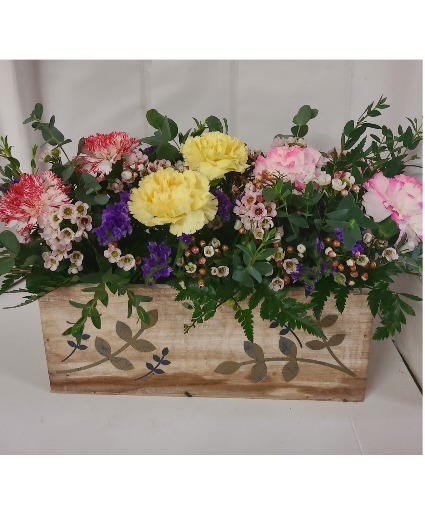 Carnation Flower Box  Wooden Box 