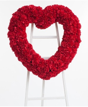 Carnation Heart on Easel 