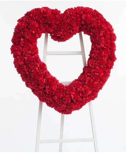 Carnation Heart on Easel 