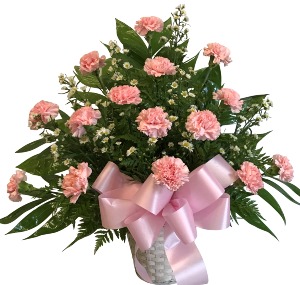 Carnation Splendor Sympathy Arrangement