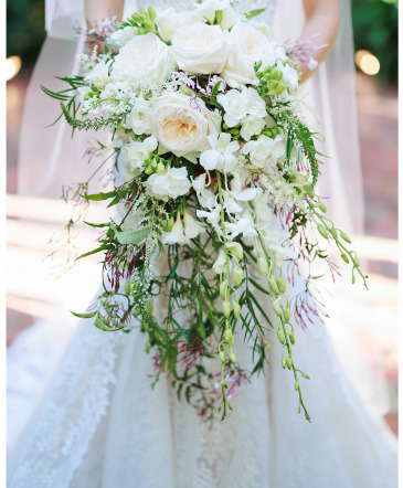 Cascading Bridal Bouquet Bridal Bouquet in Darien, CT | DARIEN FLOWERS