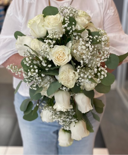 Cascading Bridal Bouquet in whites Bridal Bouquet