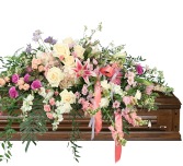 Cascading Calm Casket Spray