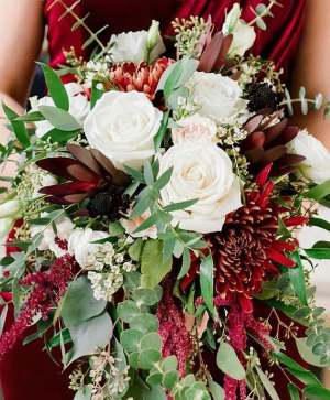 Cascading Ruby Handheld Bouquet