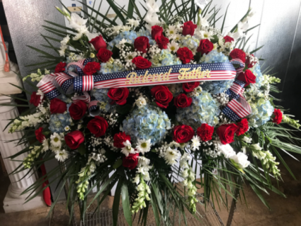 Casket cover Patriotic Funeral 