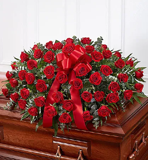 Casket Cover Red Rose - 00368 