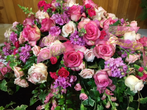 Casket - Shades of Pink Casket Spray