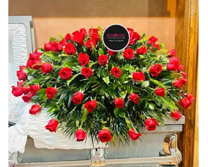 Casket Spray: All roses * Color of roses may be changed 