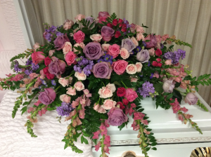 Casket Spray Pastel Memories Arrangement