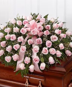 Casket Spray  Pink Roses 