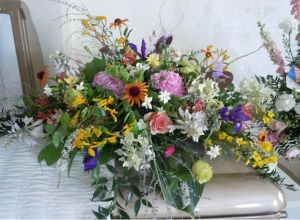 Casket Spray - Summer Garden Custom