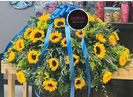 Casket Spray Sunflowers 