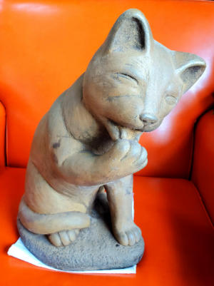 Cat Licking Paw Massarelli Fine Stone