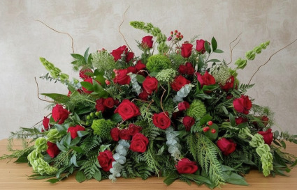 Cedar and Rose Sanctuary  Casket Spray