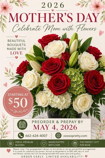 Celebrate Mom in Full Bloom Vase Arrangement in Clarksdale, MS | Ooo So Pretty Flowers and Accessories