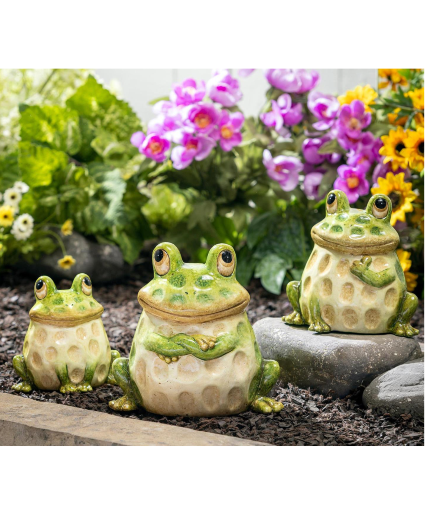 Ceramic Frog Statues 