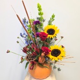 Ceramic Orange Pumpkin  Arrangement 