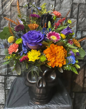 Ceramic Skull  Arrangement