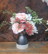 CERAMIC WATER PITCHER SILK ARRANGEMENT