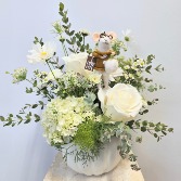 Ceramic White Pumpkin Arrangement  