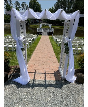 Ceremony Fabric and Tiebacks Flower Tiebacks