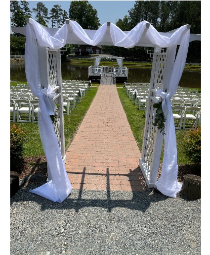 Ceremony Fabric and Tiebacks Flower Tiebacks