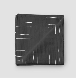 Charcoal Mudcloth Swaddler 