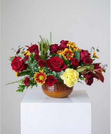 Charleswood Autumn Hearth Arrangement in Winnipeg, MB | CHARLESWOOD FLORISTS