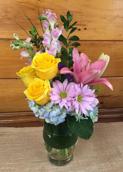 Charm in Pastel Vase Arrangement