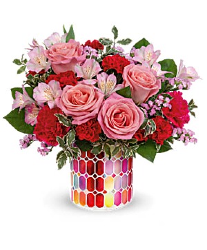 Charming Mosaic Bouquet assorted flowers