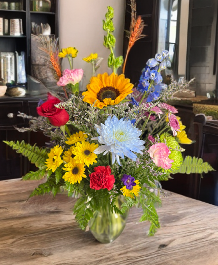 Chasing Rainbows Mixed Floral Vase Arrangement 