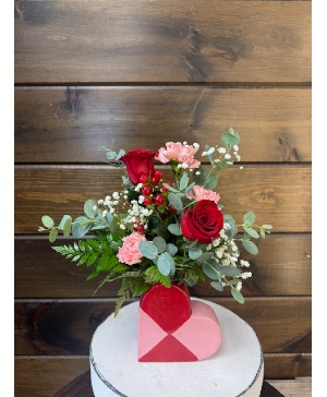 Valentine's Week Only Check Mate Heart Vase