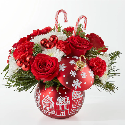 Cheer in the Air Ornament Fresh Arrangement