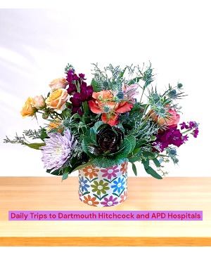 Cheerful Garden Ceramic Vase Arrangement