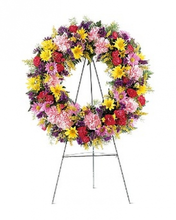 Colorful Serenity Wreath Funeral Wreath