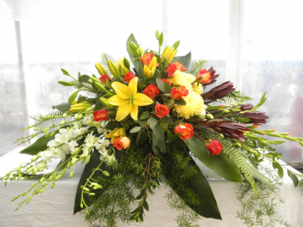 Cheerful Tribute Casket Spray