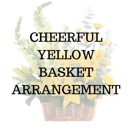 Cheerful Yellow Basket Arrangement