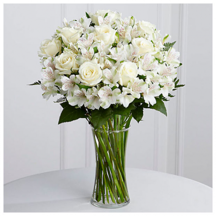  New Cherished Friend All White Arrangement 
