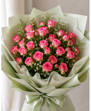 cherry follies spray roses bouquet Hand-tie bouquet 