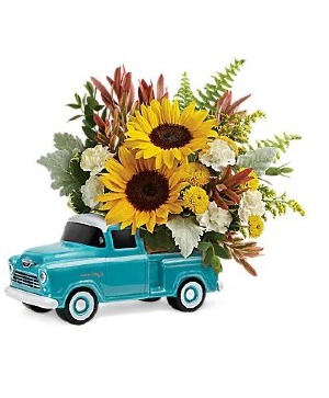T18F100 Chevy Pick Up Bouquet Keepsake Vase